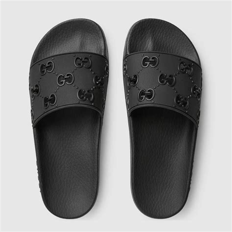 gucci rubber slides women|Gucci women's slides clearance sale.